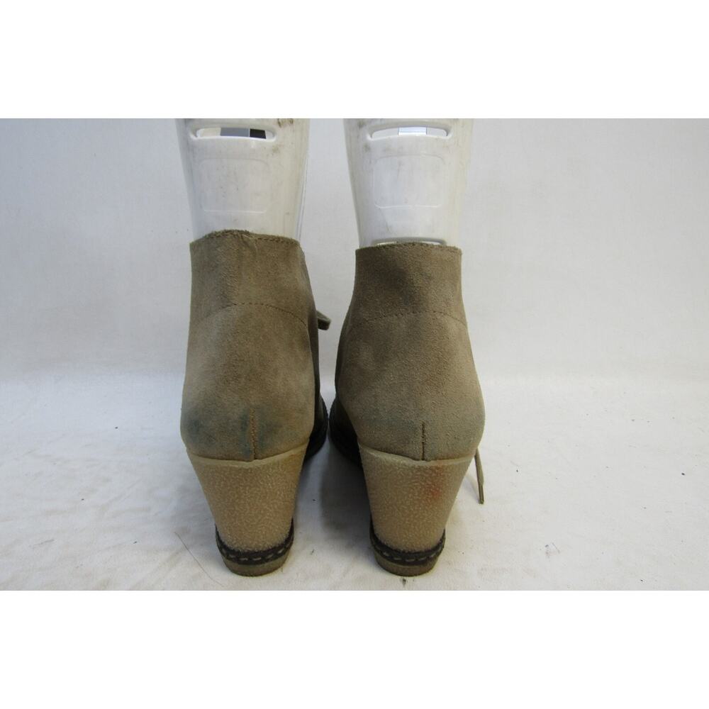 J Crew Womens Size 8 M Brown Suede Wedge Fashion Ankle Boots Bootie - Picture 7 of 11